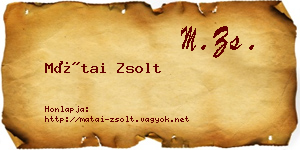 Mátai Zsolt névjegykártya